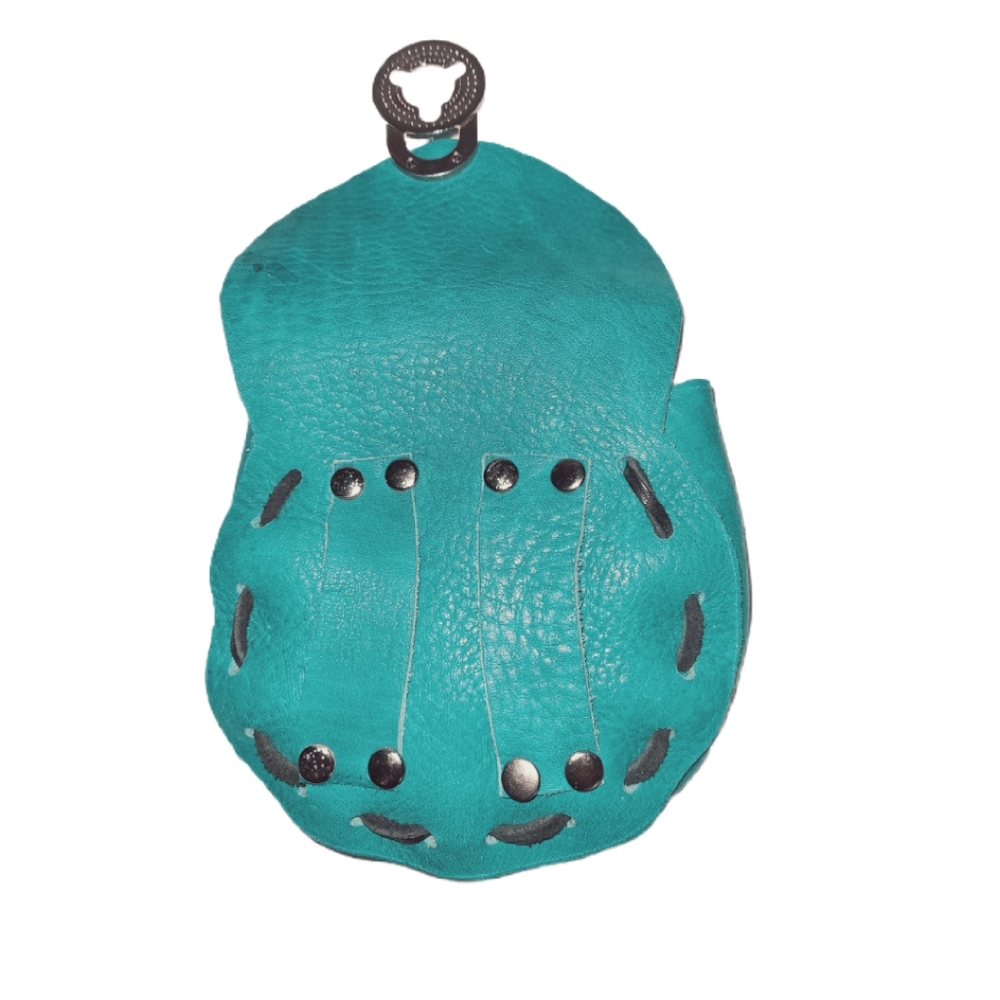 HAND-TOOL TURQUOISE LEATHER BELT POUCH @msplf1949 - Picture 3 of 5